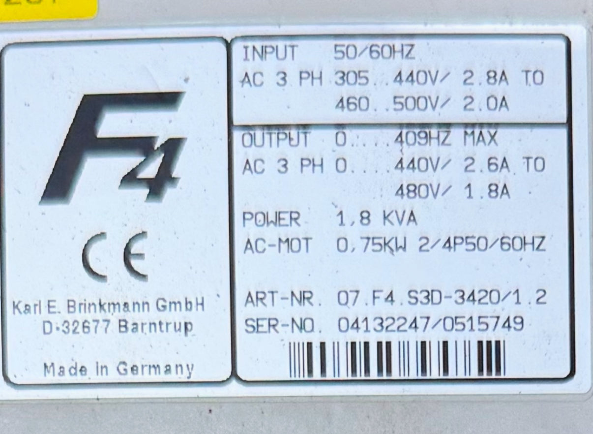 Falownik KEB 09.F4.S1D-3420/1.2